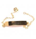 Pulseira de chapa em ouro amarelo 18k - 2PUO0001